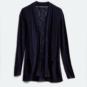 Navy Open-Front Sweater